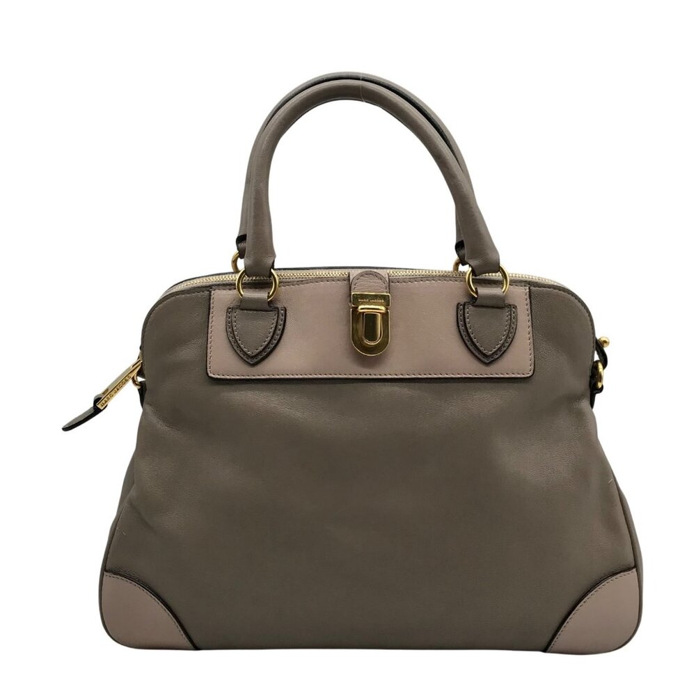 Marc Jacobs Gray Leather Manhattan Whitney Convertible Satchel Bag